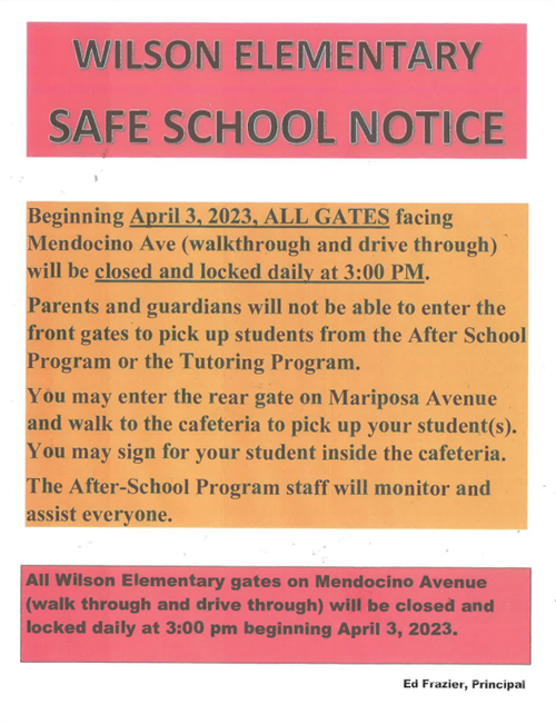 safe school notice